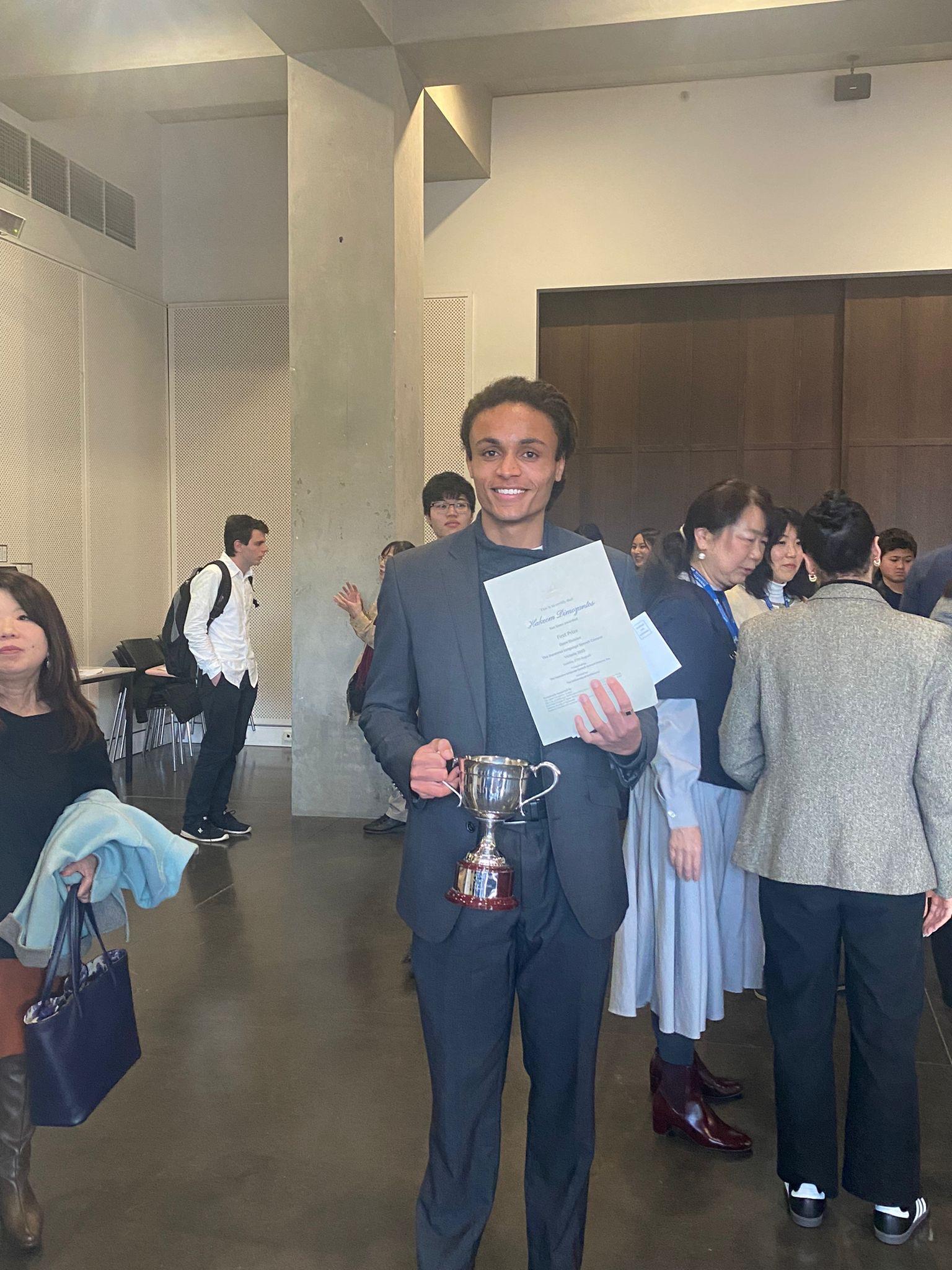 Hakeem — national Japanese speaking champion