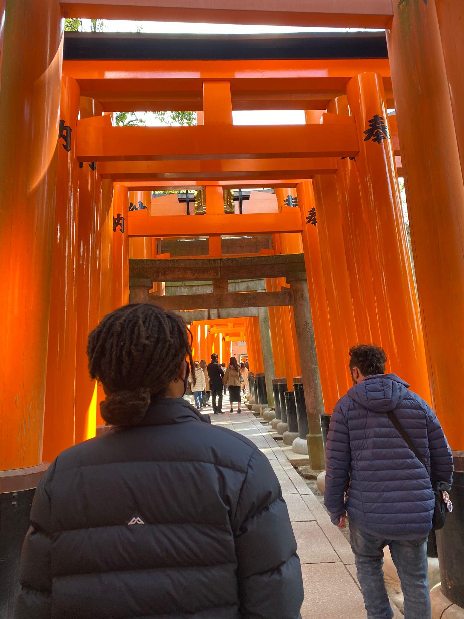 Hakeem at a shrine in Japan